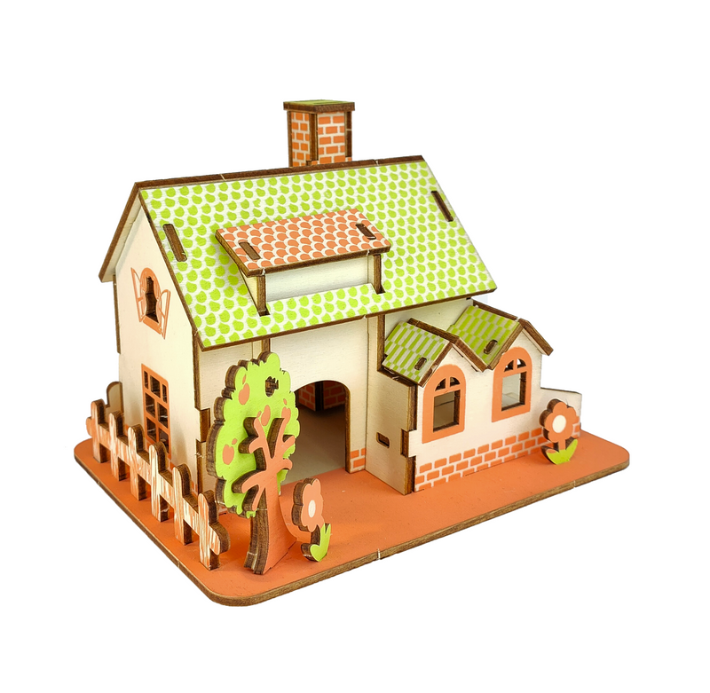 La maison aux pommes - Puzzle 3D en bois