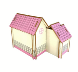 Maison rose - Puzzle 3D en bois