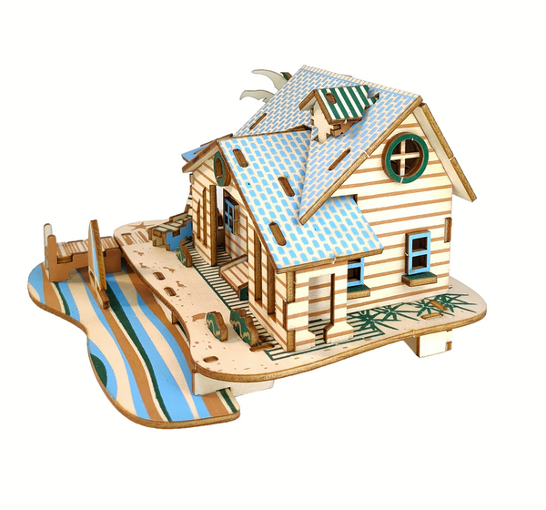 Maison de vacances à Bali - Puzzle 3D en bois