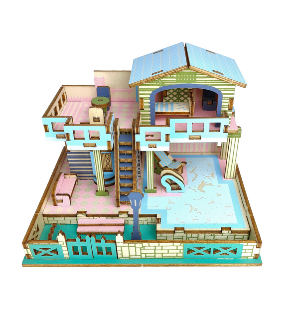 Maison d'été - Puzzle 3D en bois