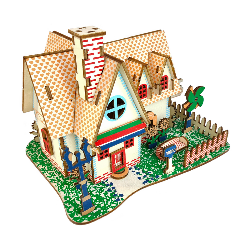 Le manoir du tournesol - Puzzle 3D en bois