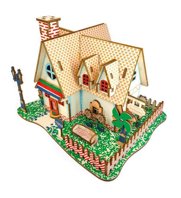 Le manoir du tournesol - Puzzle 3D en bois