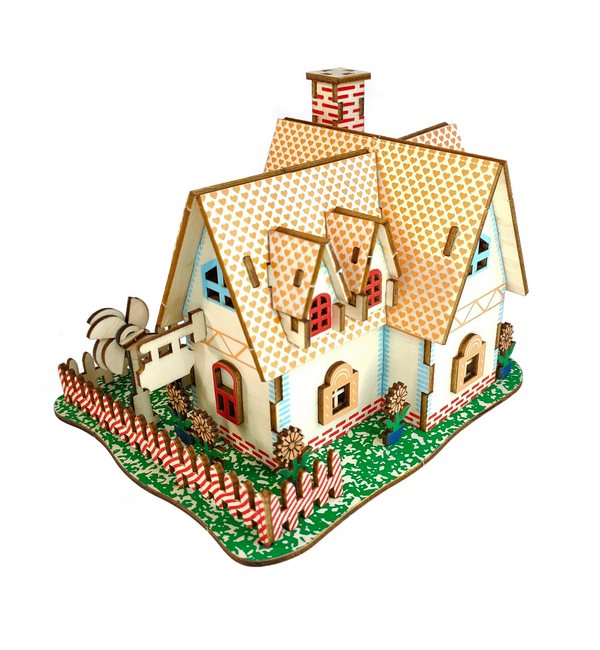 Le manoir du tournesol - Puzzle 3D en bois