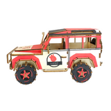 Voiture 4x4 rouge - Puzzle 3D en bois