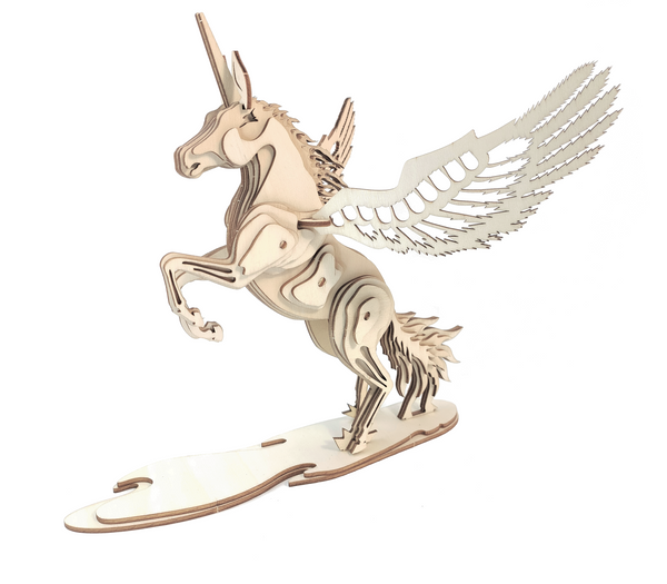 Licorne ailé - Puzzle 3D en bois