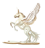 Licorne ailé - Puzzle 3D en bois