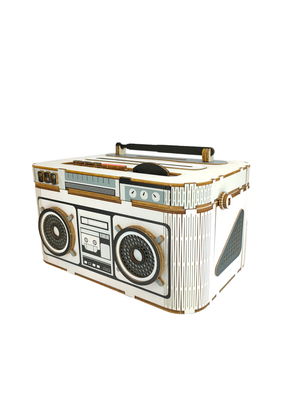 Radio rétro - Boite à mouchoirs - Puzzle 3D en bois