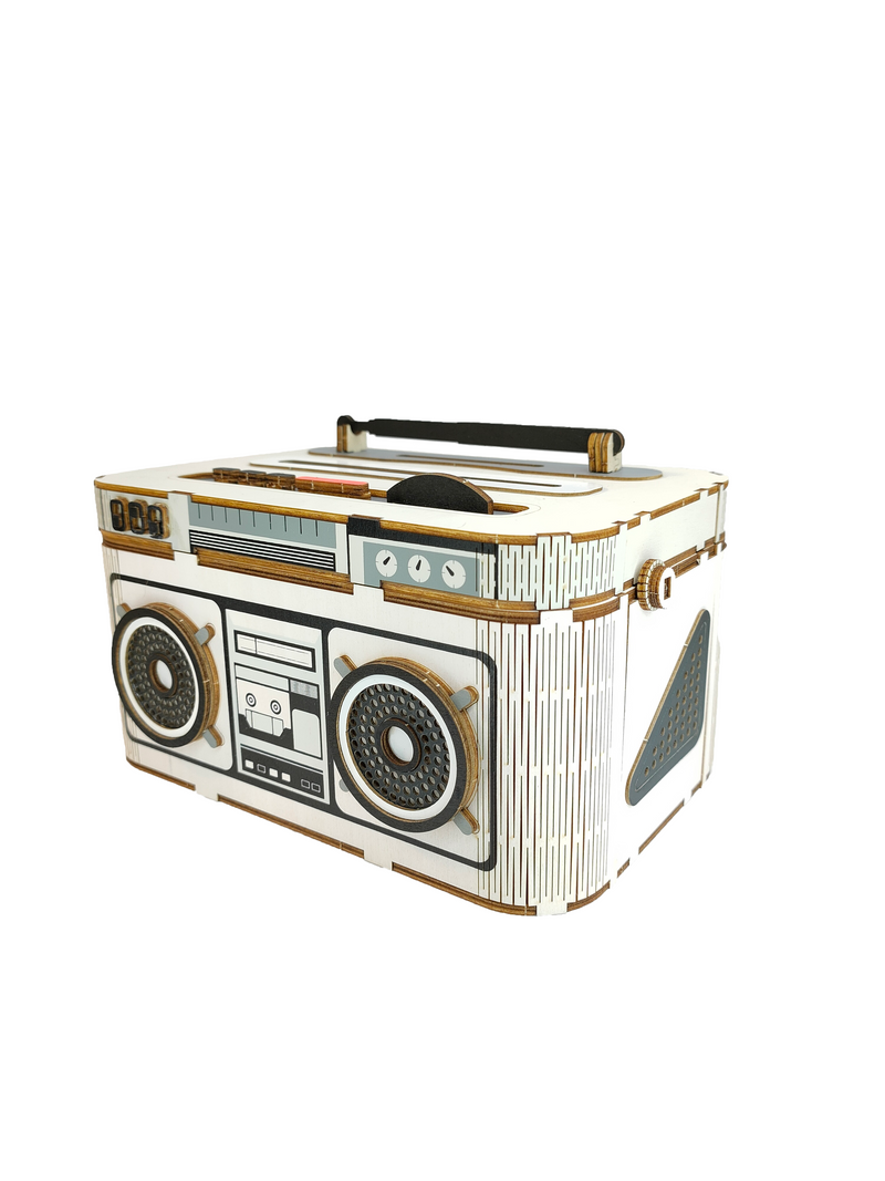 Radio rétro - Boite à mouchoirs - Puzzle 3D en bois