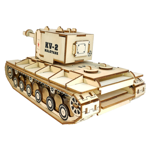 Tank soviétique KV-2 - Puzzle 3D en bois