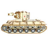 Tank soviétique KV-2 - Puzzle 3D en bois