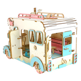 Caravane de surfeur - Puzzle 3D en bois