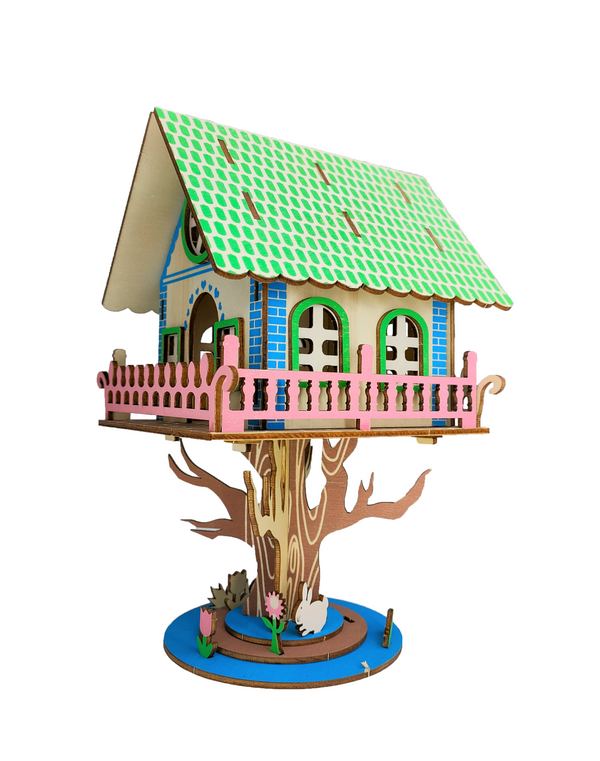 Maison sur l'arbre - Puzzle 3D en bois